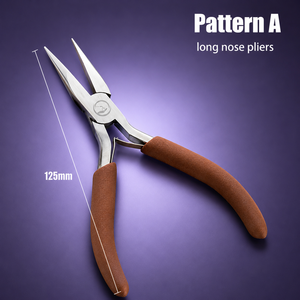 Mini Jewelry Making <b>Pliers</b> <b>Set</b> Brown Ergonomic Handles Precision Wire Wrapping Beading Tools for Jewelry Repair Craft DIY - Product Image 2