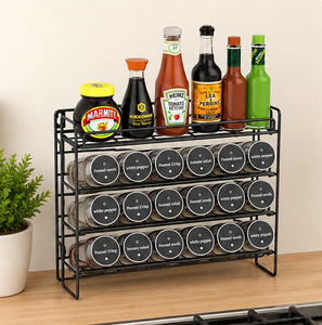 Display <b>Stand</b> Multipurpose Countertop Metal Storage <b>Shelf</b> with Stackable Three Spacious Tiers Paper Towel Holder and Kitchen - Product Image 6