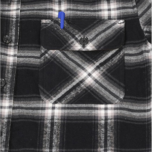 Chemise en flanelle à manches longues pour homme personnalisable, coupe ample, design à carreaux décontracté, respirante, tricotée, coupe-vent, douce - Product Image 6