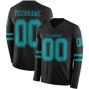Maillot de football américain respirant à manches longues personnalisé avec logo frontal, nom d'équipe personnalisé, couleur - Spandex/Polyester, toutes saisons - Product Image 4