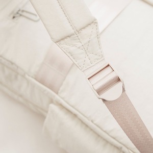 White simple quilted <b>backpack</b> lightweight bag soft casual <b>backpack</b> daily <b>backpack</b> - Product Image 5