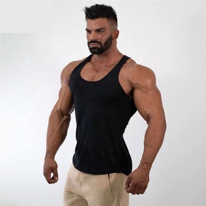 Hot Selling Unisex Custom <b>Gym</b> Singlet <b>Vest</b> Plain Cotton Workout Tank Tops <b>Men</b> High Bodybuilding <b>Gym</b> Fitness Stringer Training - Product Image 5