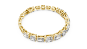 Pulsera de eslabones con diamantes Asscher y Radiant en alternancia - Product Image 3