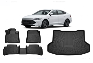 Tapetes de Piso para <span class=keywords><strong>Auto</strong></span> TPE de 5MM, Juego Completo para Todo Clima, Impermeables e Inodoros, Compatibles con BYD <span class=keywords><strong>Auto</strong></span> Serie 2 y la Mayoría de los Modelos - Product Image 2