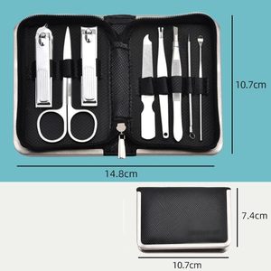Best Selling 8 Piece Manicure Pedicure Kit <b>Nail</b> Cuticle Clippers Scissors Tweezers Ear Pick with Travel Grooming Case - Product Image 6