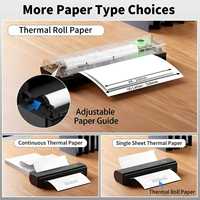 Imprimante thermique portable A4 N80 USB sans encre pour l'impression de documents de voyage, cartes d'embarquement, visas, douane, hôtels