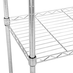 Scaffale in Filo Metallico Cromato a 8 Ripiani Regolabili YJ, Unità di Scaffalatura Resistente - Product Image 5