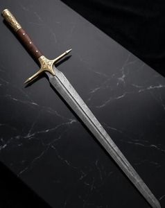 Espada Corta Hecha a Mano de Acero de Damasco, Estilo Vikingo Medieval, Full Tang con Funda, Mini Espada, Espada Vikinga - Product Image 4