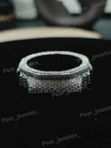Boîtier de montre Iced Out personnalisé avec lunette ronde en moissanite VVS pour GA2100, montre de sport de luxe entièrement sertie de diamants pour homme - Product Image 2