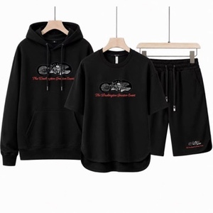 Nuevo Conjunto Deportivo de Dos Piezas para Hombre, Ligero, Transpirable, Ecológico, 100% Algodón, Color Sólido, Pantalones Deportivos, Sudadera con Capucha, Informal - Product Image 2