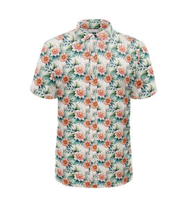 Camisa de Golf Floral Premium para Hombre, Manga Corta, Cuello Polo con Botones, Tela Ligera y Transpirable, Estilo Hawaiano para el Verano - Product Image 6