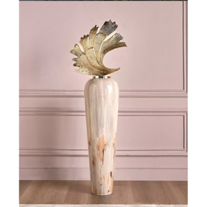 Ensemble de vases de sol en métal de luxe faits à la main, couleurs personnalisées, avec anneaux décoratifs organiques, pour l'entrée de mariage, l'extérieur et la décoration intérieure - Product Image 4