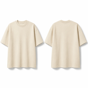 เสื้อยืดคอตตอนโอเวอร์ไซส์แบบยูนิเซ็กซ์ หนักพิเศษ 280 GSM สำหรับสตรีทแวร์ รับผลิตแบบ OEM ODM แบรนด์ส่วนตัว - Product Image 2