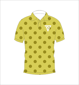 <b>Men</b> Yellow Polka Dot Polo <b>Shirt</b> Short Sleeve <b>Collared</b> Top Button Placket Olive Dot Pattern Casual Summer <b>Shirt</b> - Product Image 1