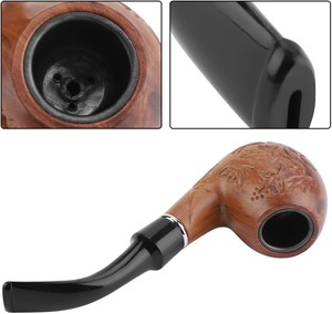 Pipa de Fumar de Madera Hecha a Mano, Pipa de Tabaco de Madera Natural, Pieza Decorativa Artesanal para Regalo - Product Image 6