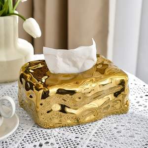 Boîte à mouchoirs de bureau créative avec couvercle, organisateur de papier pour salle de bain - Product Image 4