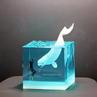Lampe en résine époxy Lampes en résine époxy Baleine avec décoration de la vie marine du Vietnam pour les grossistes