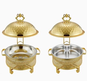 Luxury 8.0L Gold Chafing Dish <b>Buffet</b> Set Elegant Food <b>Warmer</b> for Weddings and Parties At Best Price - Product Image 4