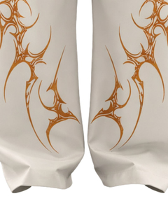 Pantalones Deportivos Holgados con Estampado Tribal Beige Personalizados para Mujer, Pantalones Jogger de Pierna Ancha, Estilo Urbano, Hip Hop, Casual, de Felpa - Product Image 2