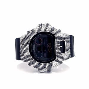 Montre mécanique en moissanite de qualité supérieure avec bracelet en caoutchouc, résistance à l'eau 3 ATM, diamants plaqués – Style bijou élégant pour femme - Product Image 5