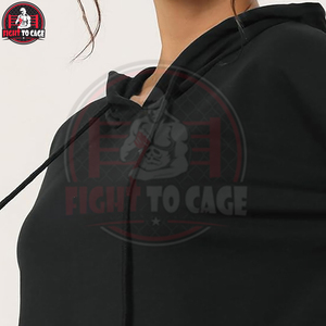 Conjuntos Deportivos Casuales de Invierno para Mujer, Color Negro, Sudadera Corta de Manga Larga y Pantalones Jogger, Ajuste Cómodo - Product Image 6