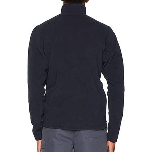 Veste en polaire marine pour homme, col montant, fermeture éclair, respirante, décontractée, pour l'hiver, coupe classique, en polyester tricoté et coton - Product Image 3