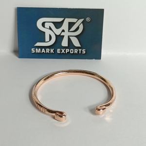 Handcrafted Solid Copper Traditional Open Cuff <b>Bangle</b> Adjustable Lightweight Unisex Handmade Jewelry - Product Image 5