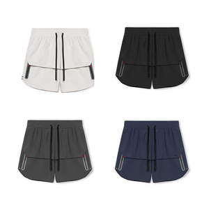 Pantalones Cortos Deportivos para Hombre, 100% Algodón, Lona Sólida, Parte Delantera No Tejida, Secado Rápido, Transpirables, Ecológicos, para Gimnasio - Product Image 3