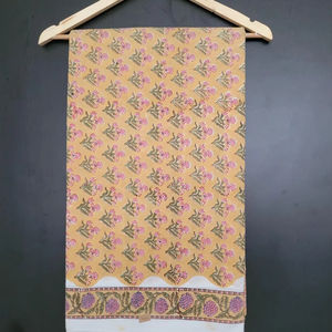 ผ้าถักนิตติ้ง 100% ผ้าฝ้าย ลายมุกฮัล บุตต้า ดีไซน์กว้าง เป็นมิตรกับสิ่งแวดล้อม ระบายอากาศได้ดี ชุดเดรสเด็กและผู้หญิง ของขวัญเย็บปักถักร้อยสำหรับเธอ ทำจากวัสดุธรรมชาติจากพืช - Product Image 1