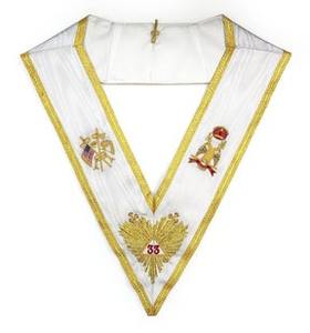Ensemble de Regalia du Rite écossais du 33e Degré - AILES PLUMÉES Drapeaux de tous les pays BRODERIE À LA MAIN DE QUALITÉ SUPÉRIEURE - Product Image 4