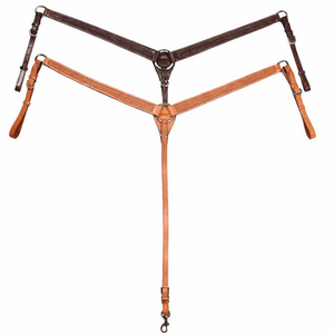 ชุดอุปกรณ์ขี่ม้าแบบตะวันตก ทำจากหนังถักลายตะกร้า  ประกอบด้วยบังเหียนและสายรัดอก  ตกแต่งด้วยลายสลักมือ  ทนทาน เหมาะสำหรับการขี่ม้า - Product Image 3