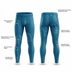 Accepted Private Label Whole Sale Trendy Stylish Quick Dry Breathable Compression leggings Workout Training Football Skinny Pant - Product Image 2
