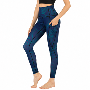 Leggings de compresión de cintura alta para mujer, pantalones de capa base con estampado personalizado, leggings deportivos para gimnasio, leggings de poliéster para correr - Product Image 1