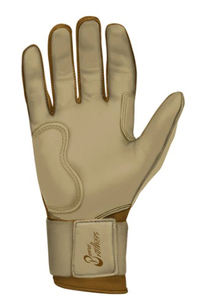Gants de baseball de haute qualité couleur marron avec manchette longue et doubles sangles - Product Image 3