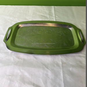 Lujosas bandejas de almacenamiento y servicio de acero inoxidable Bandeja de comida de estilo rectangular moderno para hoteles y restaurantes - Product Image 1