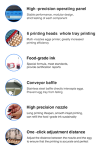 <strong>Egg</strong> <strong>Coding</strong> Machine Six-Head <strong>Egg</strong> Inkjet Printer for Poultry <strong>Egg</strong> Production Factory Date Batch Number Logo Pattern Solvent <strong>Ink</strong> - Product Image 5
