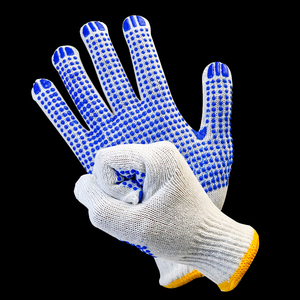 <b>PVC</b> Dotted Work Gloves Cotton Knit Safety Gloves Anti Slip Grip Industrial Protective Gloves OEM Manufacturer <b>PVC</b> Dotted Gloves - Product Image 2