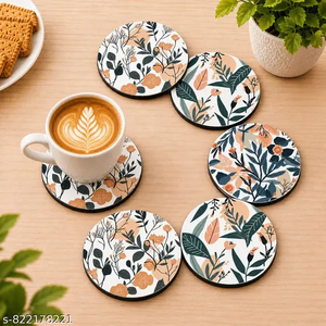 Posavasos Cuadrados Modernos de MDF con Patrones Grabados, Recubiertos de Esmalte, para Manualidades DIY, de blossom craft india, Más Vendidos - Product Image 2