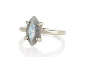 100% Natural <b>Labradorite</b> Pear Faceted Cut Gemstone 925 Sterling Silver Fine <b>Ring</b> Handmade Design Jewelry Wholesaler Manufacturer - Product Image 5