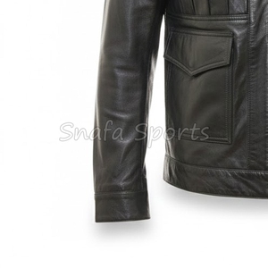Stylish Leather Jacket for Men Full Length Warm Men Leather Coat Durable Material Jacket For Sale In Wholesale Price - Product Image 4