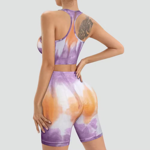Ensemble de soutiens-gorge de sport sans coutures à maintien élevé pour femmes, avec logo frontal, bretelles réglables, tissu respirant pour le yoga - Nouvelle Arrivée - Product Image 2