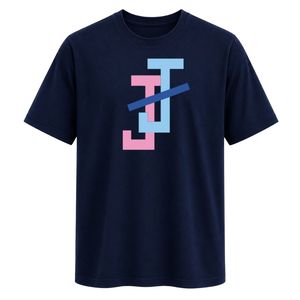 เสื้อยืดสีน้ำเงินกรมท่า คอกลม แขนสั้น ผ้าฝ้าย ยูนิเซ็กส์ แฟชั่นลำลอง สวมใส่สบายทุกวัน เนื้อผ้านุ่ม ใส่ได้ทุกวัน - Product Image 1