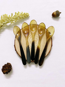 100% Natural Horn Spoon Handmade Classic Design Kitchenware and Flatware for Coffee Ice Cream Home Use - Product Image 3