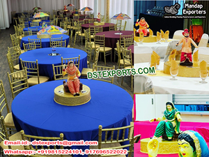 Fascinante mesa de boda de lujo moderno centro de mesa candelabro de tela decoración glam al por mayor - Product Image 3