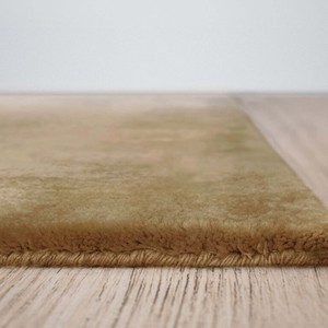 Tapis beige uni tissé à la main, tapis texturé de couleur unie, épaisseur 14 mm, revêtement de sol moderne de luxe pour salon, chambre à coucher - Product Image 4
