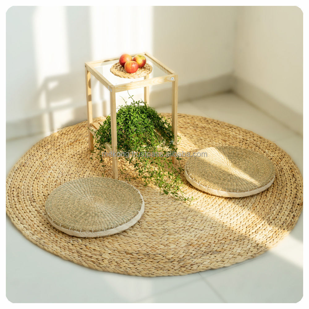 Wholesale Charming Woven Round Natural Seagrass Placemats Household Large Placemat Table Mat From Vietnam