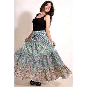Bohemian Cotton Patchwork Maxi <b>Skirt</b>, Women's Handmade Festival <b>Skirt</b>, Ethnic <b>Summer</b> Wear <b>Skirt</b> - Product Image 5