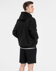 Sudadera con capucha para hombre, extragrande, de 450 g/m², con estampado de parches, corte cropped, diseño personalizado, efecto desgastado, estampado en relieve de 500 g/m² - Product Image 3
