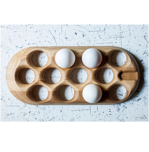 Wooden <b>Egg</b> Holder and Organizer <b>Eco</b>-Friendly Dishwasher Safe Kitchen Storage Display Rack - Product Image 6