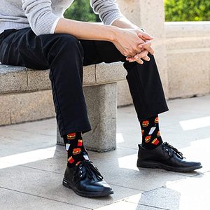 DENMIN APPARELS <b>Wool</b> Thick Crew <b>Socks</b> for Men-Breathable Ribbed Knit Winter Streetwear Fashion Casual <b>Socks</b> - Product Image 2